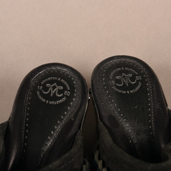 JOHNSTON & MURPHY Womens Leather Braided Clogs - Picture 5 of 10